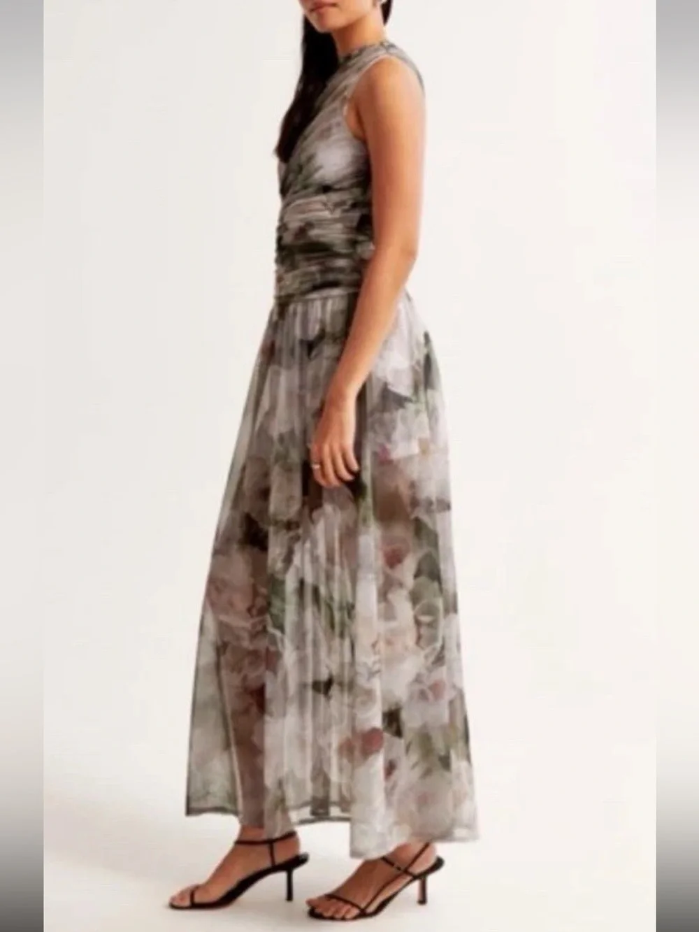 Abercrombie and Fitch floral mesh maxi dress size LP